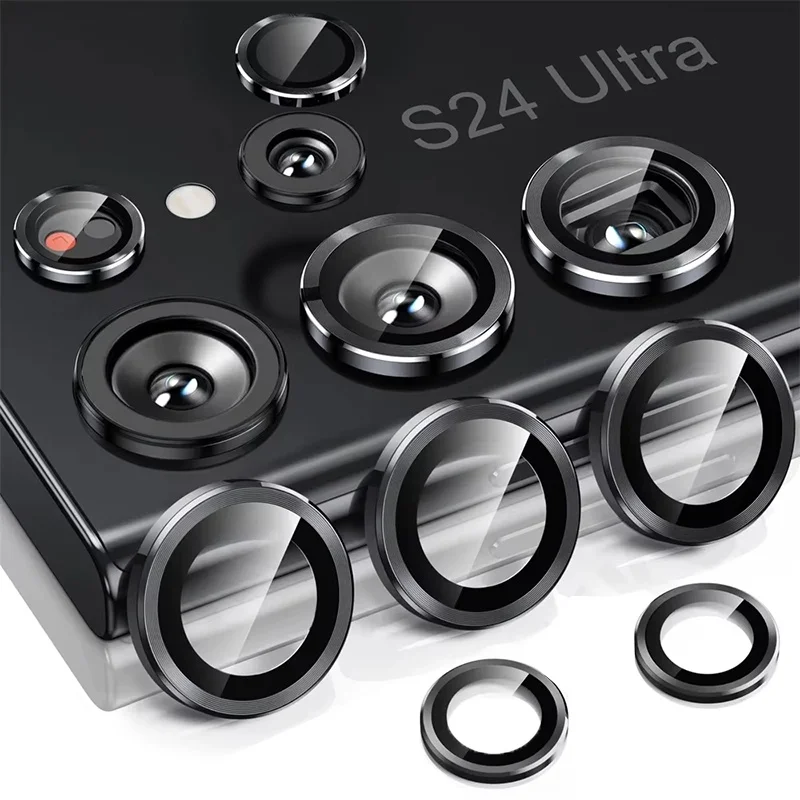 Camera Tempered Glass For Samsung Galaxy S24 S23 Ultra Plus FE Camera Metal Lens Protector Tempered Glass Cover Lens Protectors