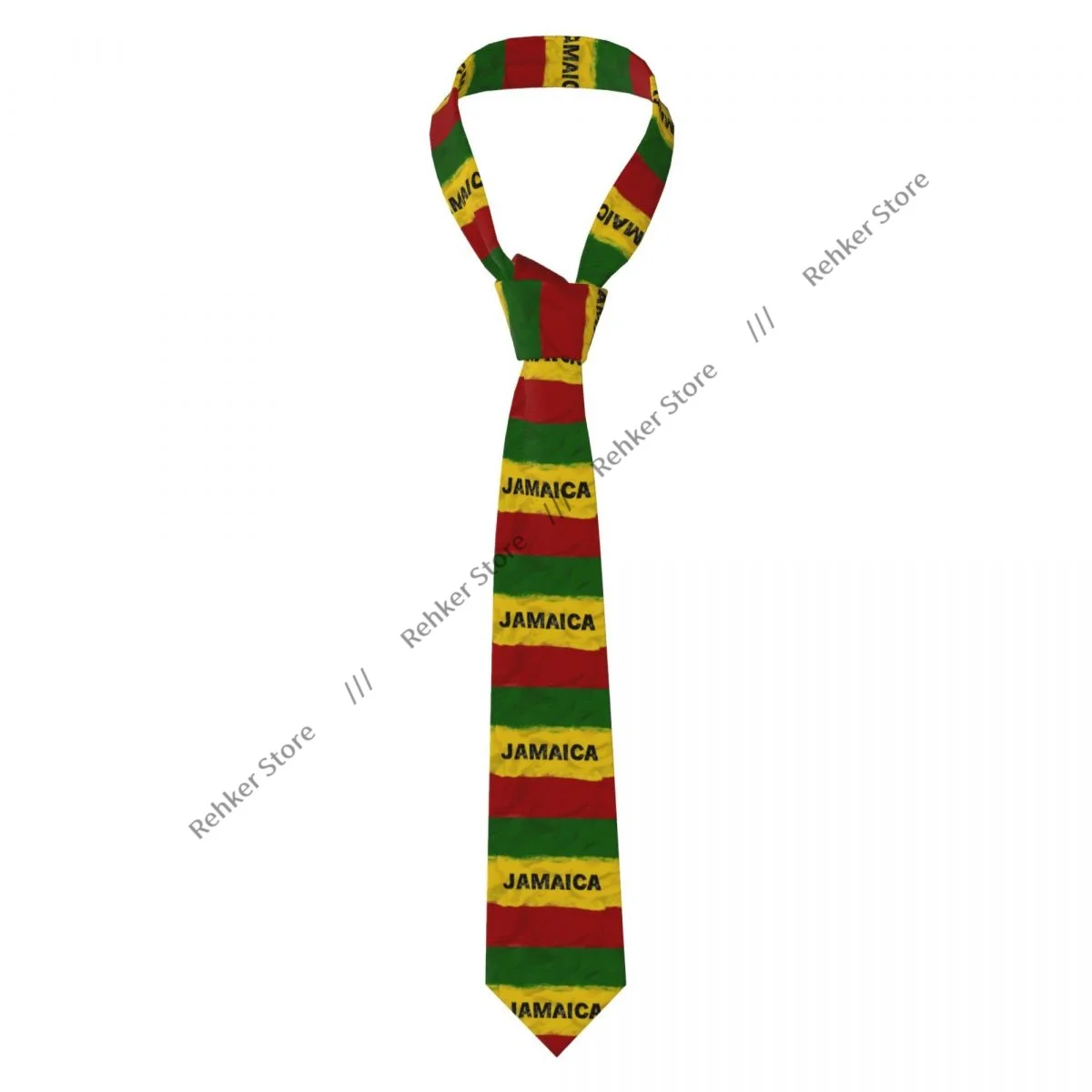 

Mens Tie Classic Skinny Jamaica Flag Neckties Narrow Collar Slim Casual Tie Gift