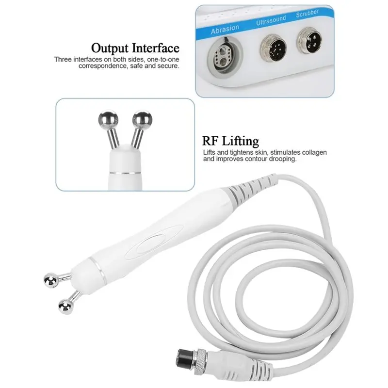 B15C RF Probe Replacement Head Beauty Machine Hydrogen Oxygen Small Bubbles RF Probe Accessory Beauty Machine