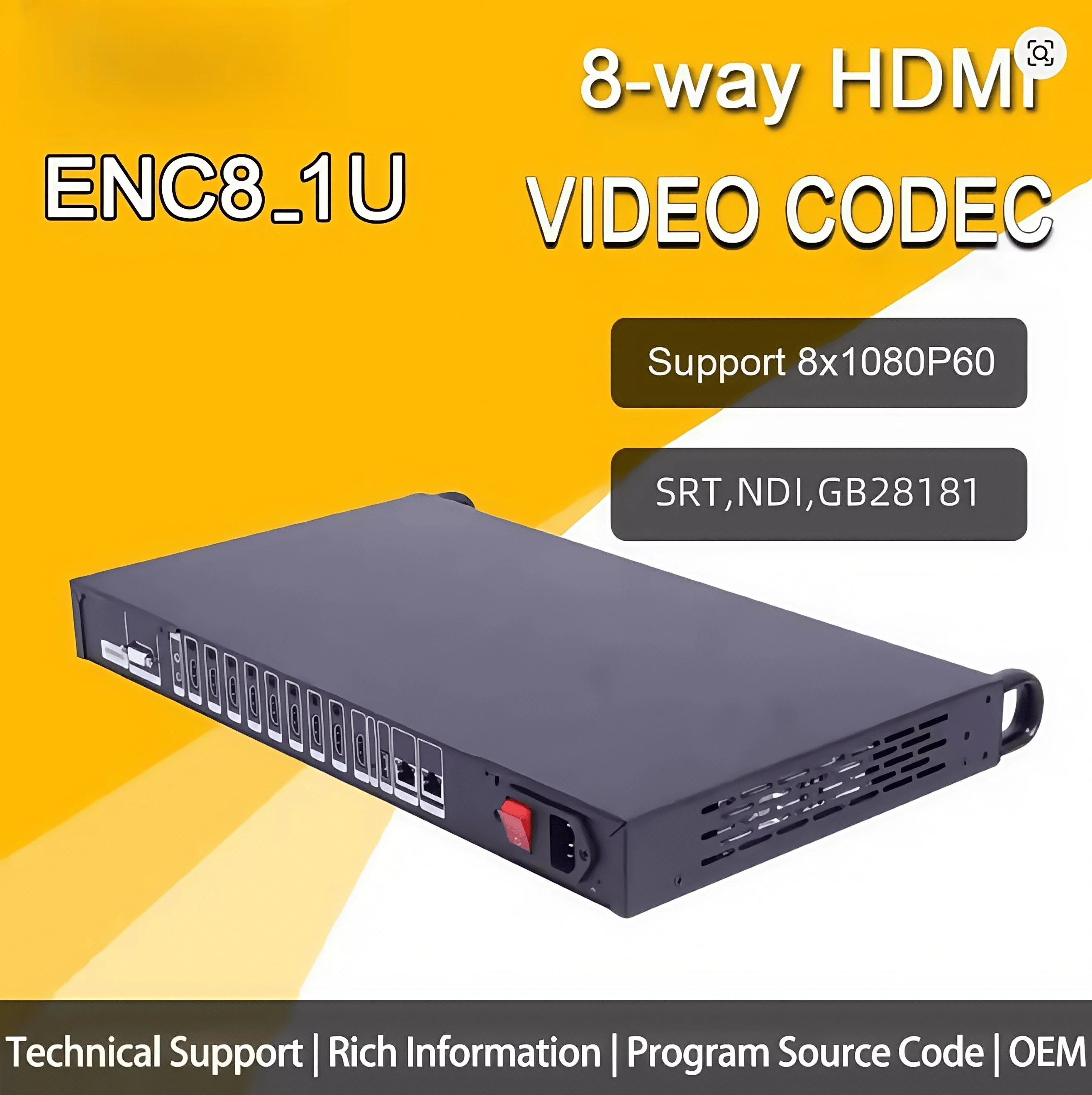 

[ENC8-1U] HD 8-канальный энкодер 3531D HDMI-энкодер Live HEVC h265