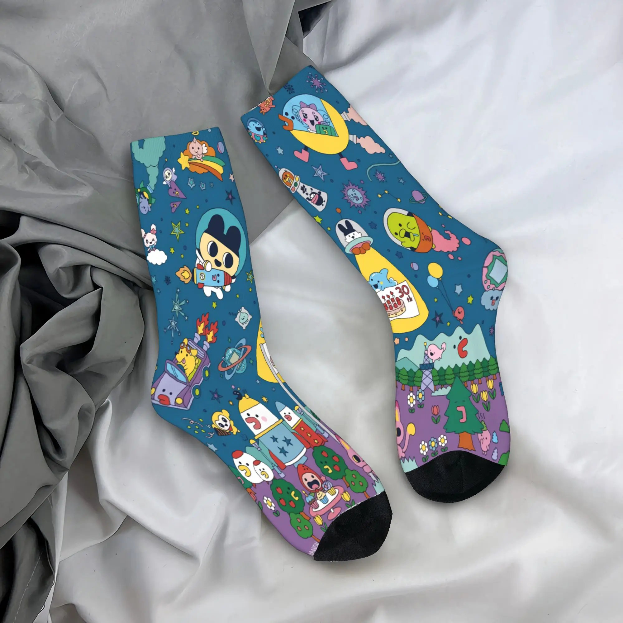 

Tamagotchi Socks Non Slip Stockings Men Soft Outdoor Sports Socks Autumn Vintage Design Socks
