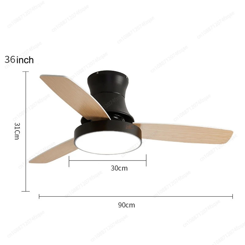 Modern Style Restaurant Living Room Bedroom LED Ceiling Fan Light 35W Inverter Brushless Motor 36/42/48 Inch Ceiling Fan Light