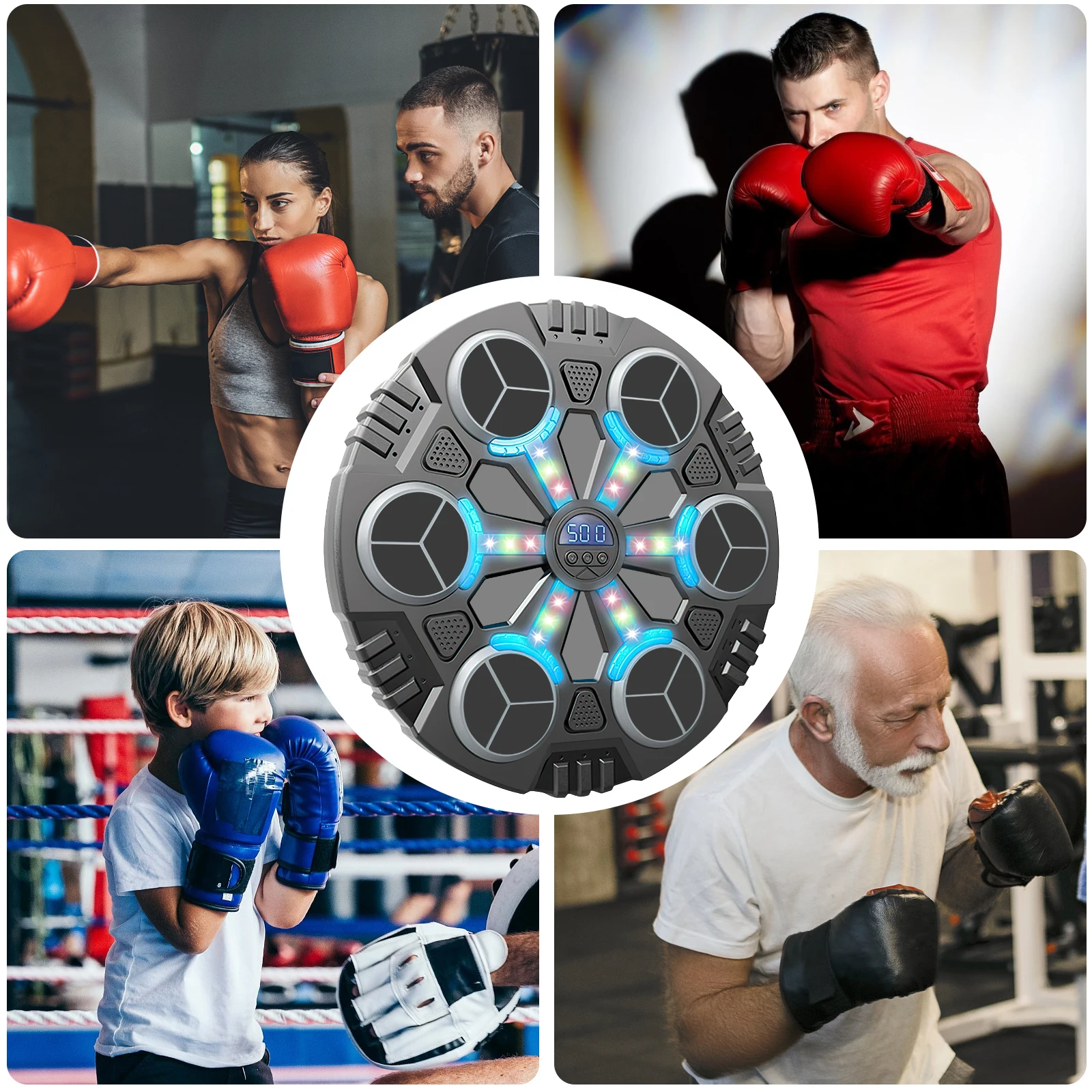 New Portable Smart Music Boxing Trainer For Kids With Gloves Bluetooth Interactive Rhythm Modes Safe Design Children Home Fitness Sb4b4826b88f74c4e831e6ecc15e2a6b6H