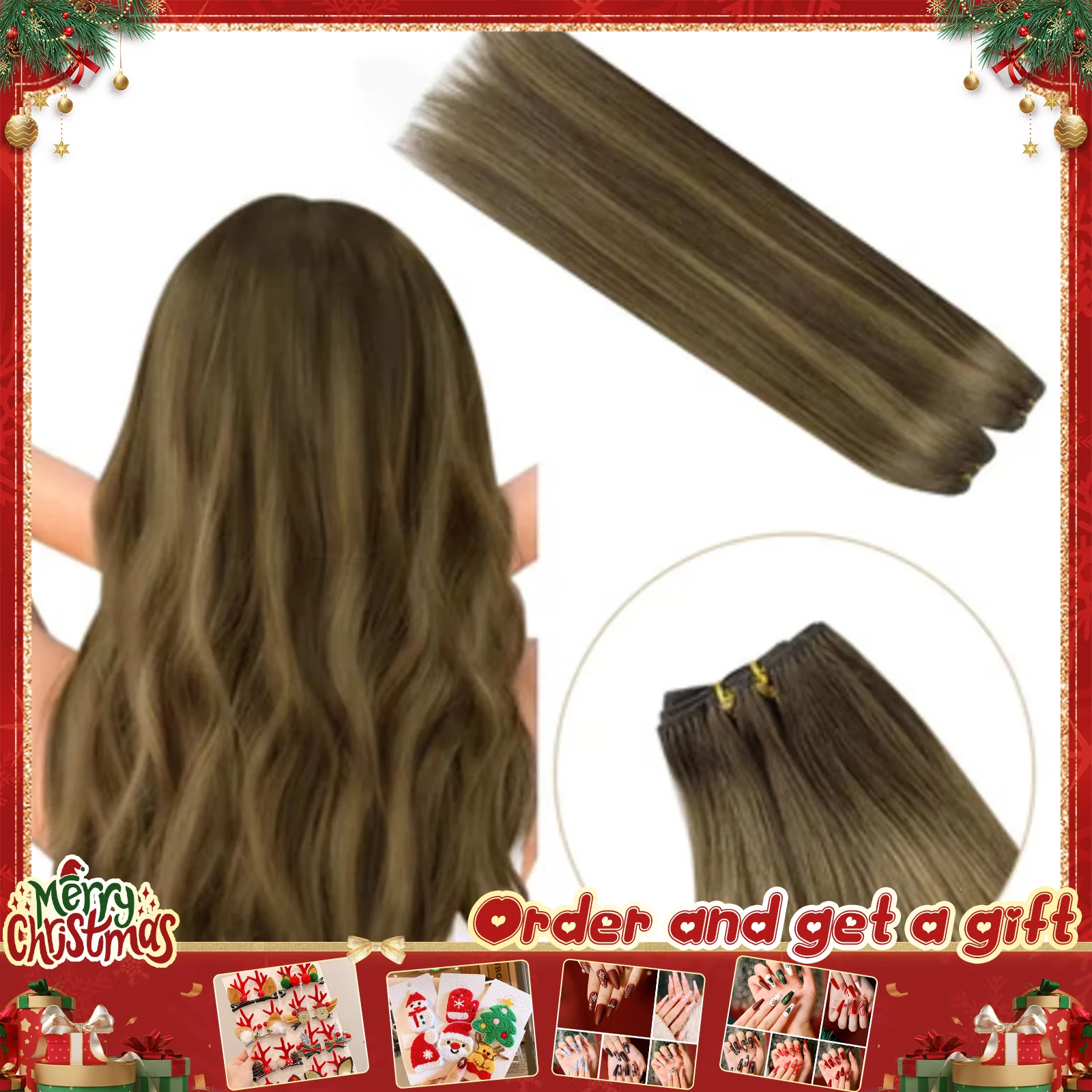 YoungSee Virgin Hair Weft Thick Ends Hair Machine Weft Last 12 Months High Quality 100% Virgin Hair 14-24Inch