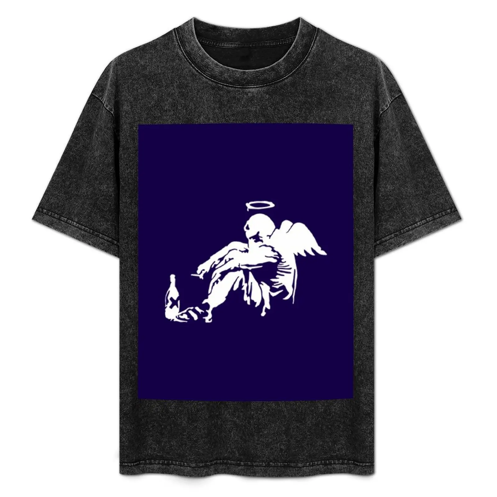 

Banksy Fallen Angel T-Shirt cheap stuff Aesthetic clothing mens graphic t-shirts