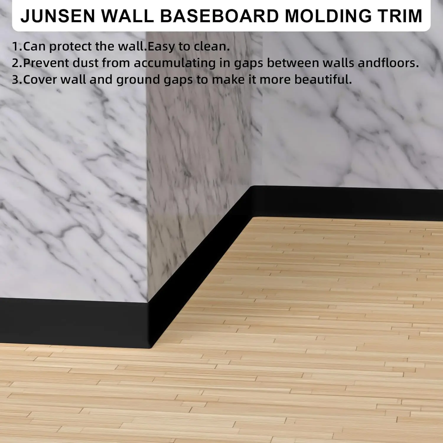 Flexible Baseboard Trim - Vinyl Cove Base Peel and Stick Baseboards Molding Trim Self Adhesive Wall Base Floor Baseboard