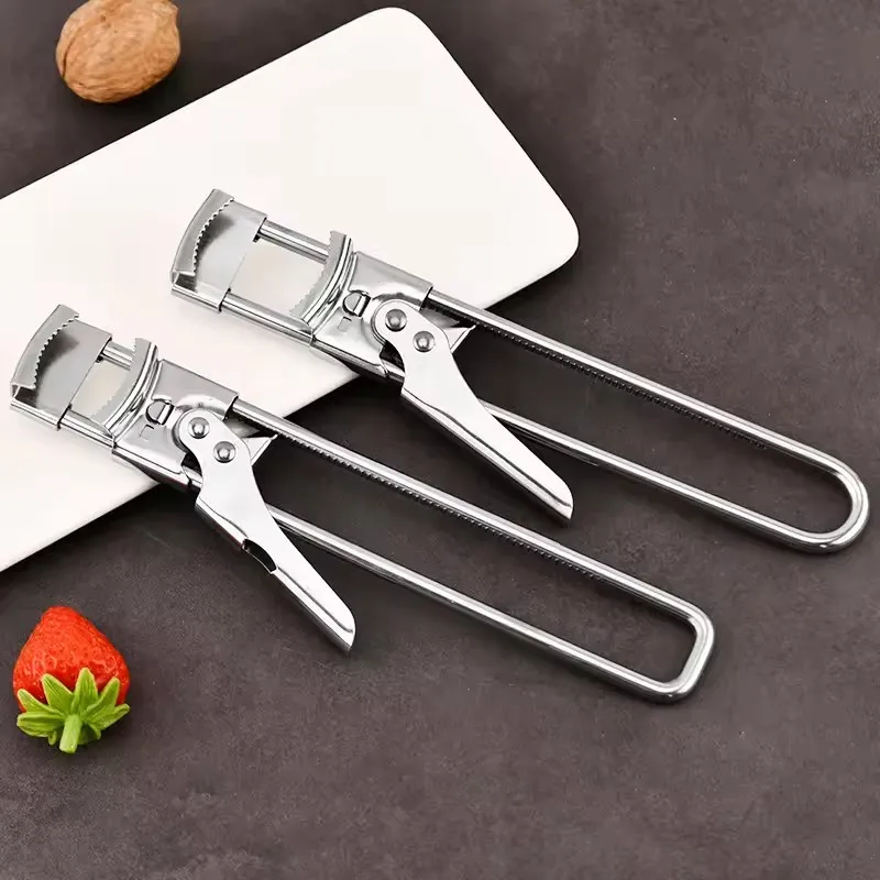 

Adjustable Bottle Opener Stainless Steel Beer Wine Openers Labor-saving Seasoning Can Crusher Kitchen Tools Bar Accessories