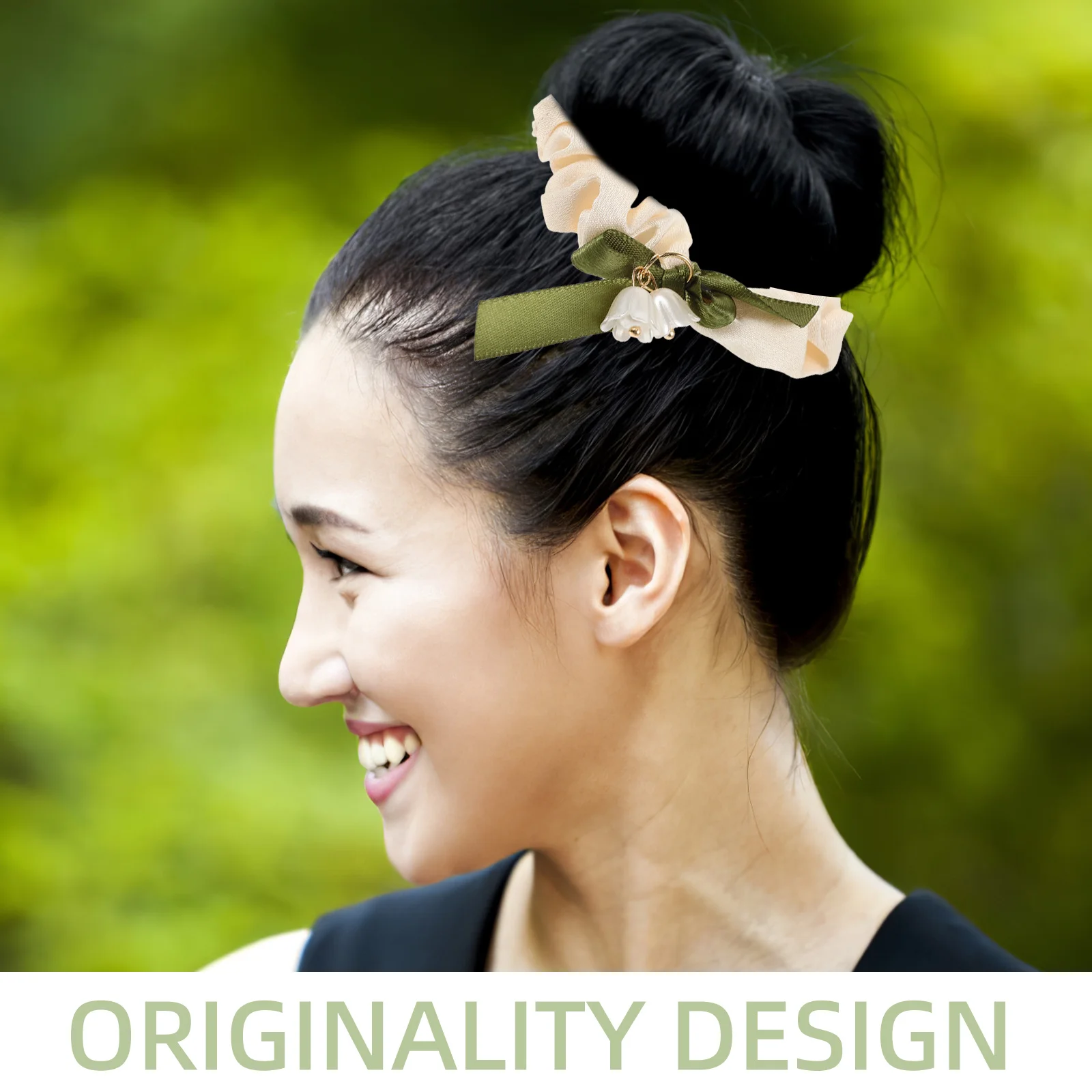 

8 pcs Lily Of The Valley Ties Cute Scrunchies For Women Girls Stretchy Bands For Thick Thin Hair Ponytail Holders Bracelet Hair