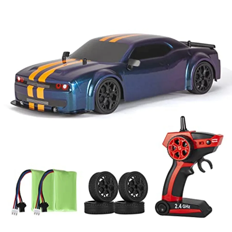 

1:14 Remote Control Drift Car 4WD High Speed Racing RC Vehicle 28km/h Drifting Toy for Boys Indoor Outdoor Use Black Red