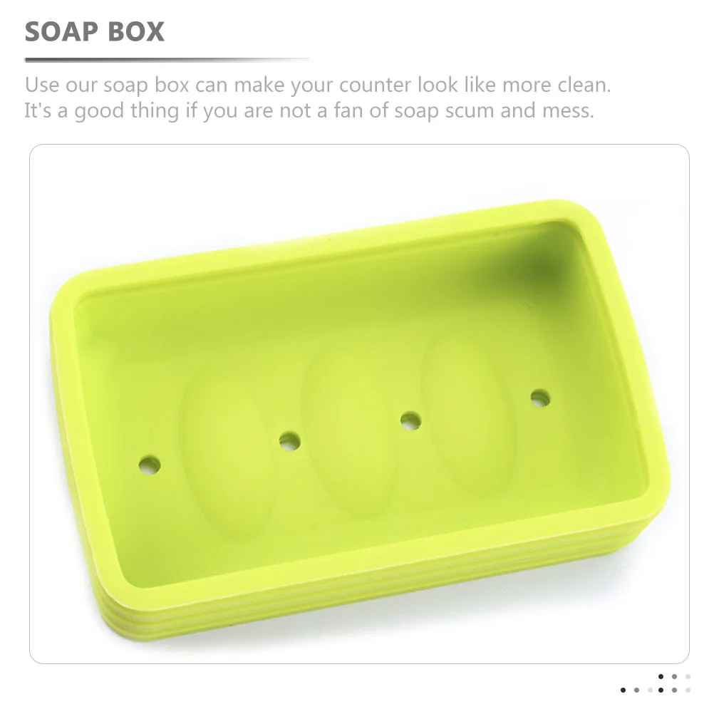 

Leak Proof Silicone Soap Holder with Drainage Easy Clean Portable for Gym Travel Bathroom Organization Creative Soap Storage Box