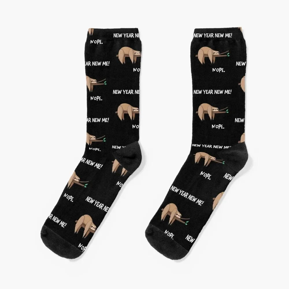 

Funny Sloth for a Lazy New Year Socks Heating sock cute Woman Socks Men's