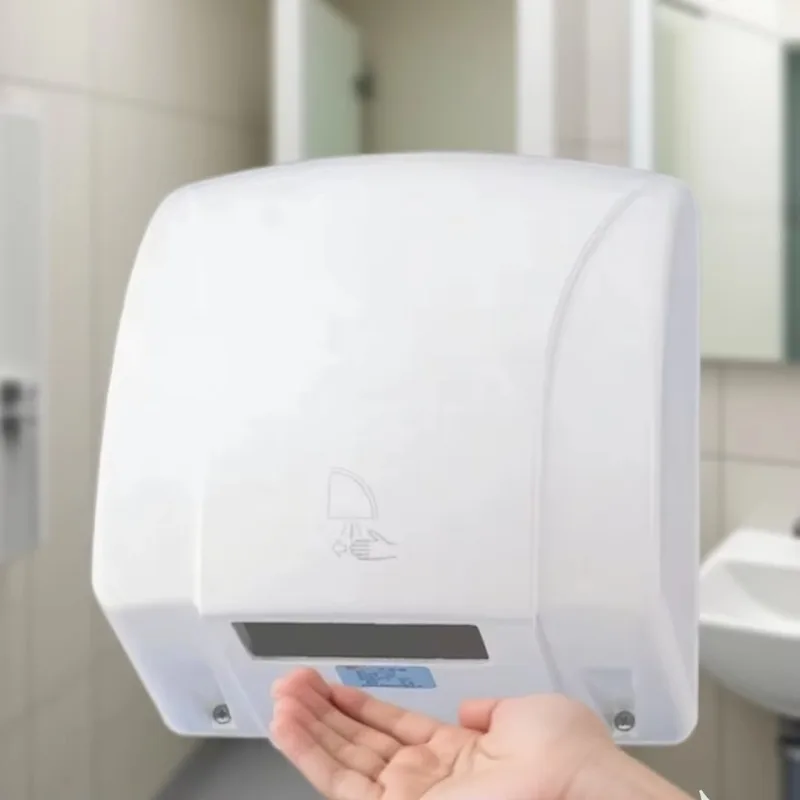 1800w Bathroom Hand Dryer White VDE Plug Quiet Automatic for Hotels Top Choice for Luxury Bathrooms