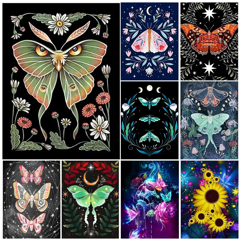 DIY 5D Diamond Painting Kits Full Drill Abstract Butterfly Owl Diamond Mosaic Hand Inlaid Rhinestone Embroidery Home Decor Gifts