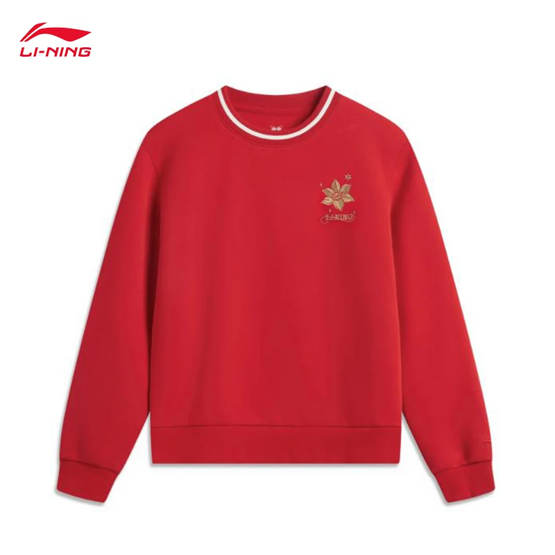 

Женский пуловер с капюшоном LI-NING Rich Everyday Series, толстовка с длинными рукавами в спортивном стиле AWDV182