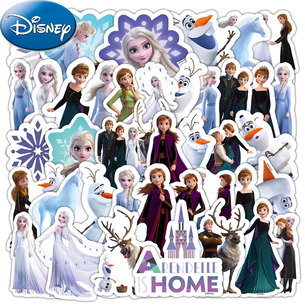 

10/30/50pcs Cartoon Disney Frozen Movie Stickers Cute Anime Princess Anna Elsa Decals Phone Notebook Luggage Sticker Decoration