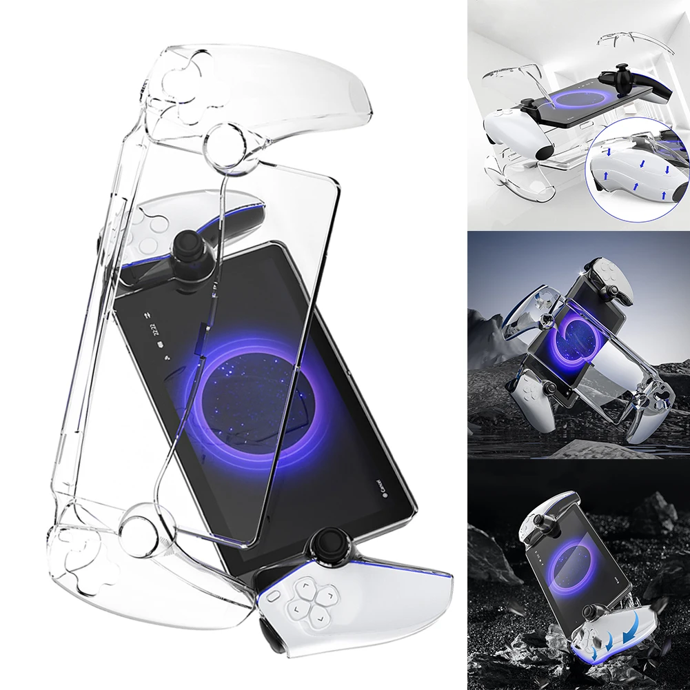 

Прозрачный защитный чехол для игровой консоли PS5 Portal, ударопрочный, из поликарбоната, с защитой от падений и отпечатков пальцев