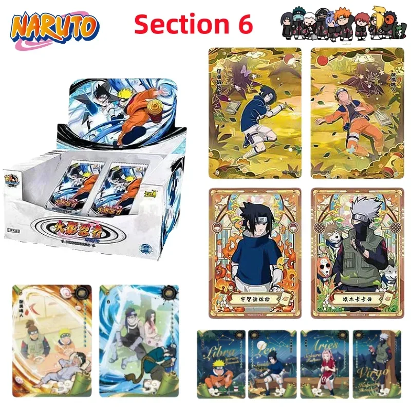 KAYOU Genuine Naruto 6th Bullet Chapter Collection Card Road Ninja Anime Character Heritage Collector's Card Kids Toy Gift