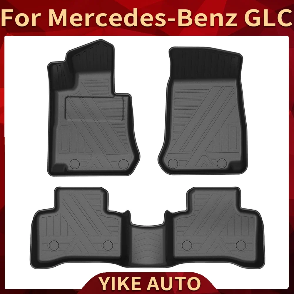 For Mercedes-Benz GLC X253 X254 GLC Coupe C253 2015-2024 5-Seats Auto Car Floor Mats TPE Foot Mats Pad Tray Mat Car Accessories