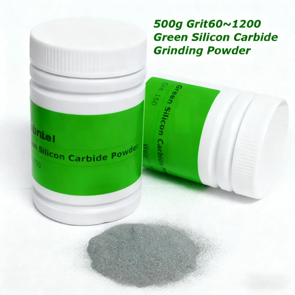 High Hardness Green Silicon Carbide Abrasive Powder 100g Grit 60~1200 – Jade Agate Polishing for Vibration Tumbler Machine