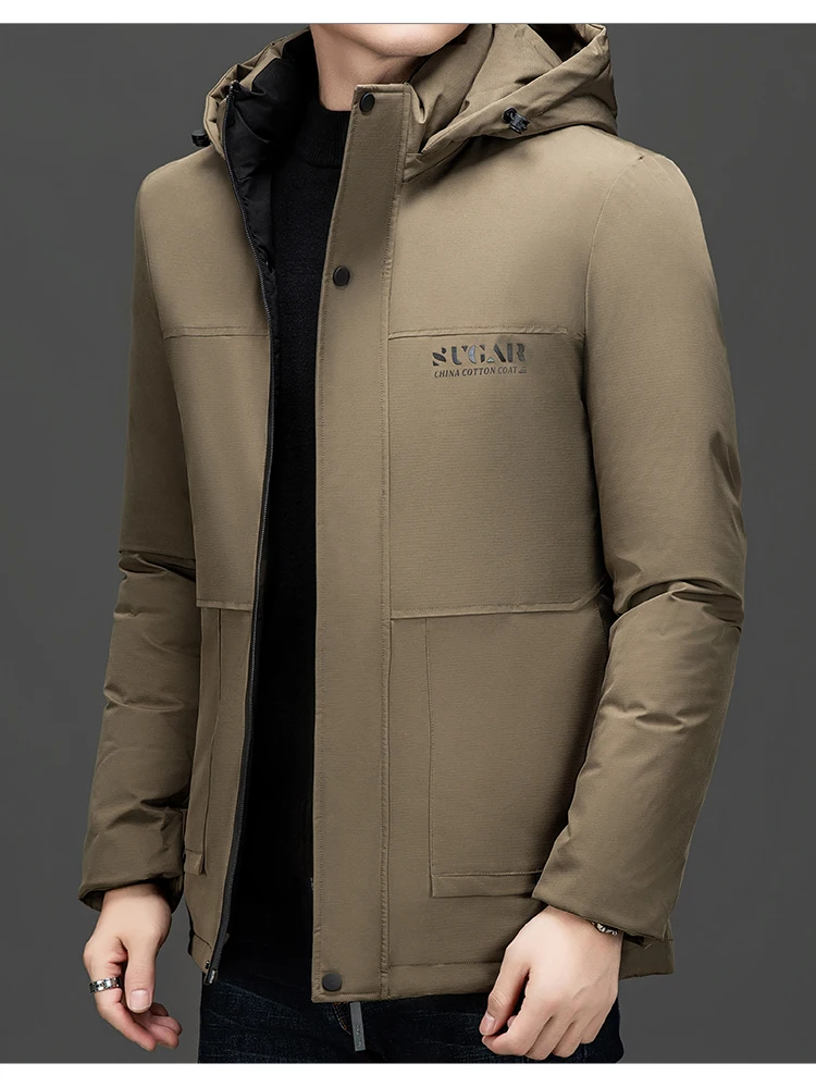 

2024 Winter New Men's Graphene Warm Fashion Cotton Clothes for Middle aged and Elderly, Thickened Business and Leisure, Dad's Cl