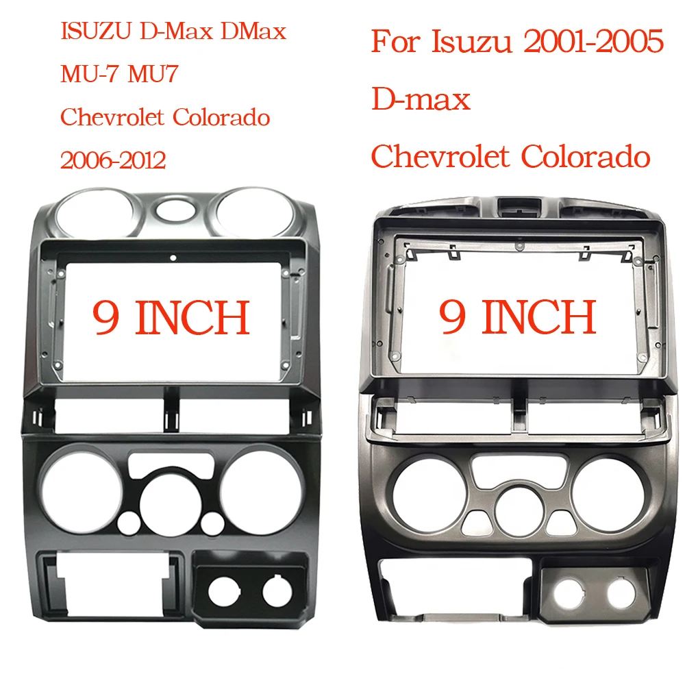 Din Car DVD Frame Audio Fitting Adaptor Dash Trim Kits Facia Panel For ISUZU D-MAX DMAX MU-7 MU7 Chevrolet Colorado 2006-2012