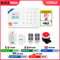 KERUI Security Alarm System Kit W184 4G WIFI GSM Alarm Wireless Home Tuya Smart APP Control Motion Sensor Burglar Support Alexa