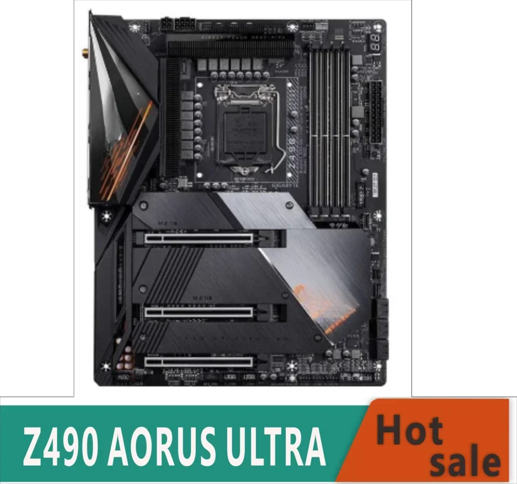 Z490 AORUS ULTRA LGA 1200 Z490 ATX Motherboard with Triple M.2, SATA 6Gb/s, USB 3.2 Gen 2, WIFI 6, 2.5 GbE LAN