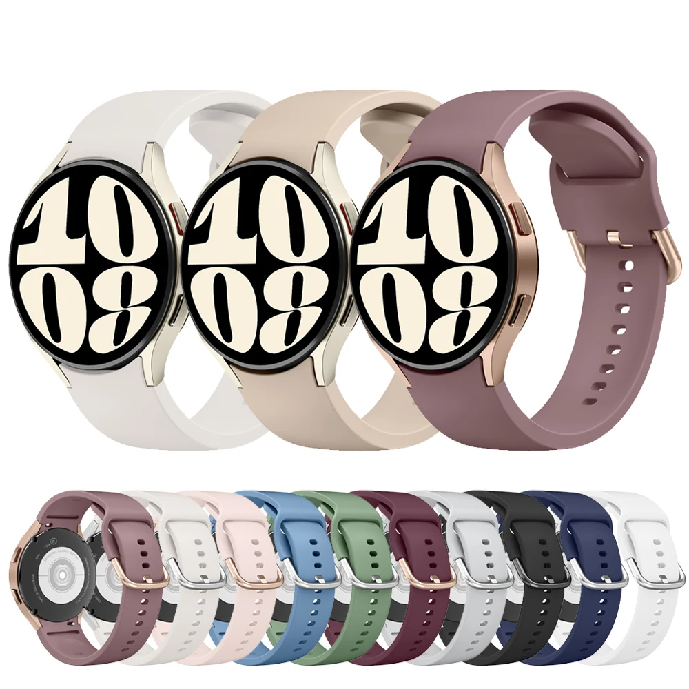 Pasek silikonowy bez luk do Samsung Galaxy Watch 4 5 6 7 40mm 44mm/Watch 4 6 Classic 42mm 46mm 43mm 47mm/5 Pro 45mm Bransoletka z paskiem