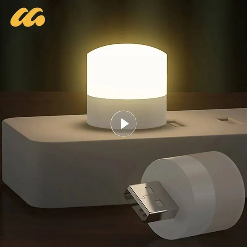 Book Lamp USB Rechargeable Lamp Mini Portable LED Night Light Power Bank Charging USB Book Lights Small Round Reading Desk Lamp