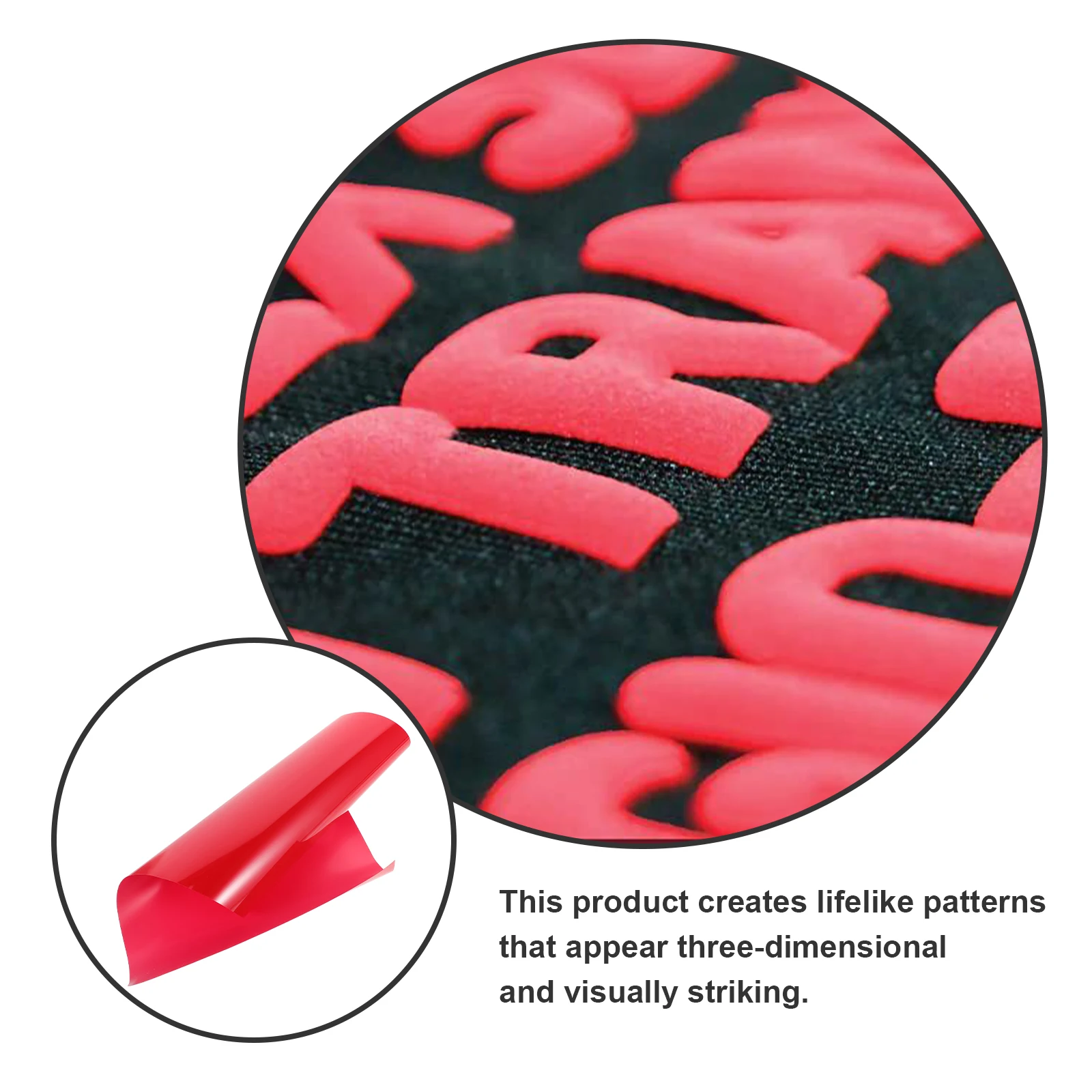 

3D Puff Heat Transfer Vinyl Durable Wash Resistant Easy Diy Clothing Decoration Sheet For T-Shirts Iron On Heat Press
