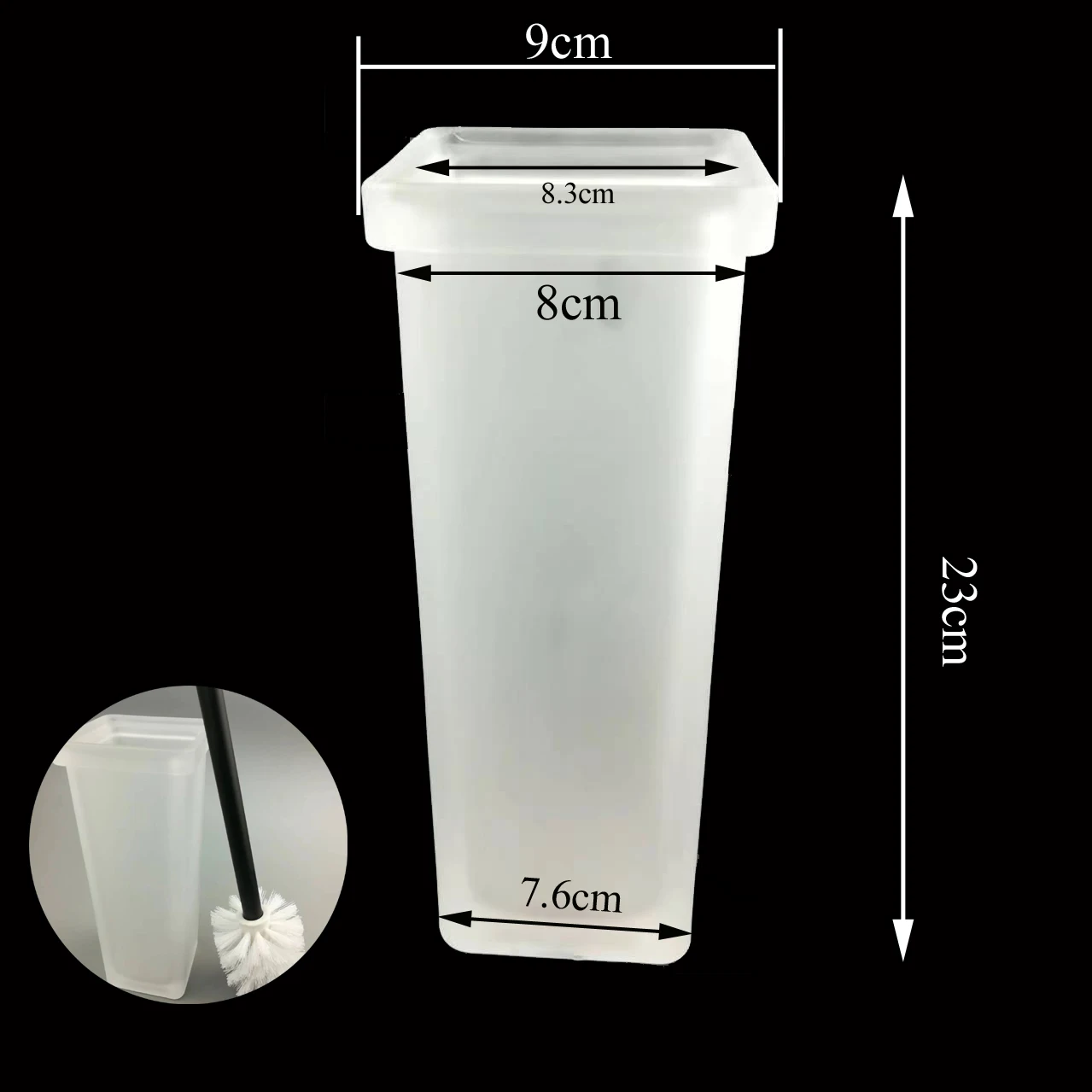 tall toilet brush glass cup