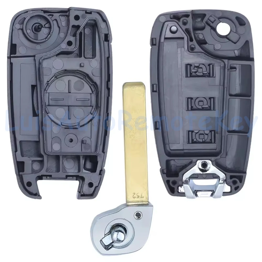 3 / 4 Buttons Case Flip Remote Car Key Fob Shell Cover for Hyundai Accent Elantra Kona Santa Fe Tucson Veloster 2018-2022 - view 5