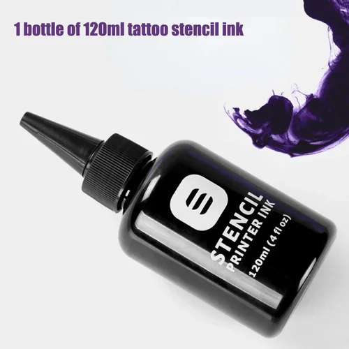Plantilla de tatuaje de 120ML, tinta de impresión, tecnología profesional, transferencia de papel de calco, máquinas de transferencia de inyección de tinta, accesorios de tinta dedicados