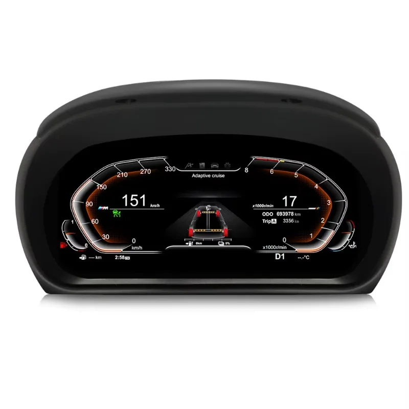 NaviFly LINUX System 12INCH 1920*720p Screen Car Dashboard Speedometer LCD Digital Cluster for  E90 E91 E92 E93 2005-2012