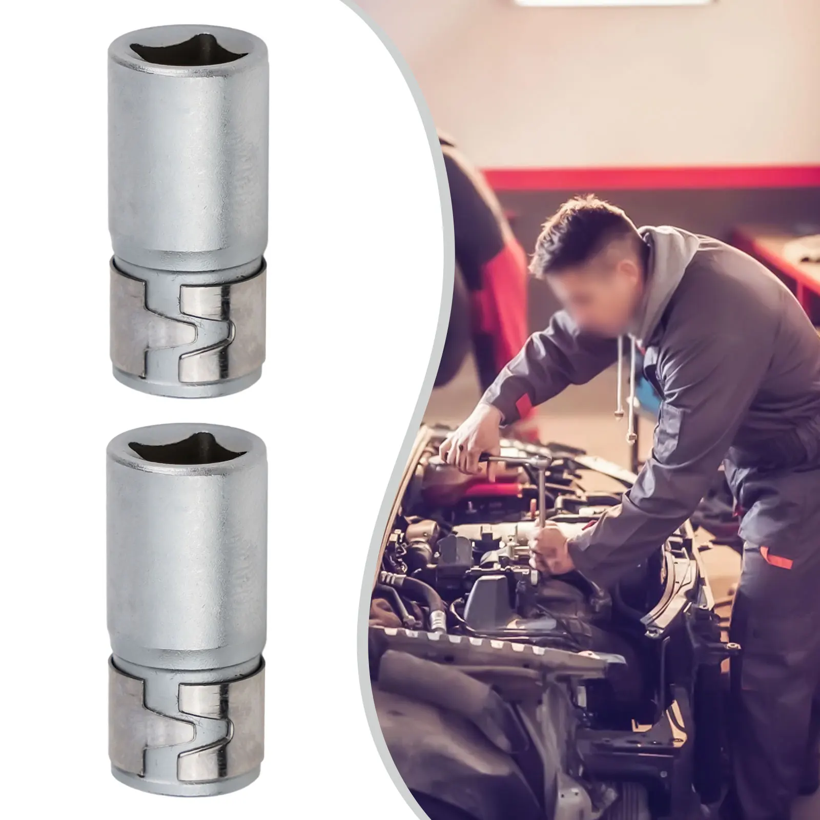 2PCS 14 Square Drive to 14 Hex Shank Socket Bits Converter Screwdriver Holder Enhance Work Efficiency and Productivity
