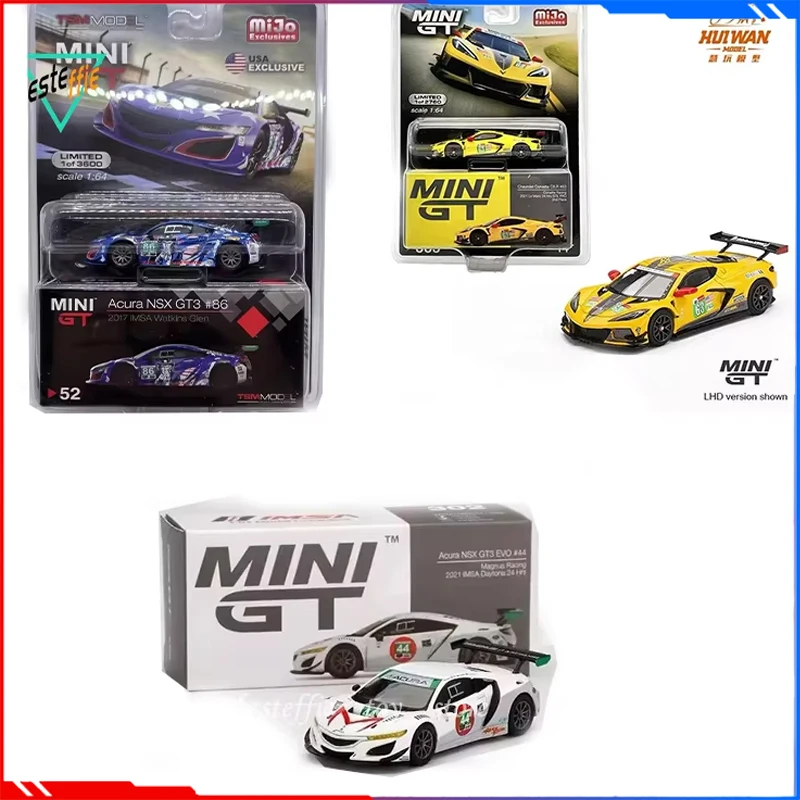 

Mini Gt Car Model 1/64 Corvette C8 63 Acura Nsx Gt3 Evo N86 Cars Model Alloy Limited Edition Simulated Model Children Toys Gift