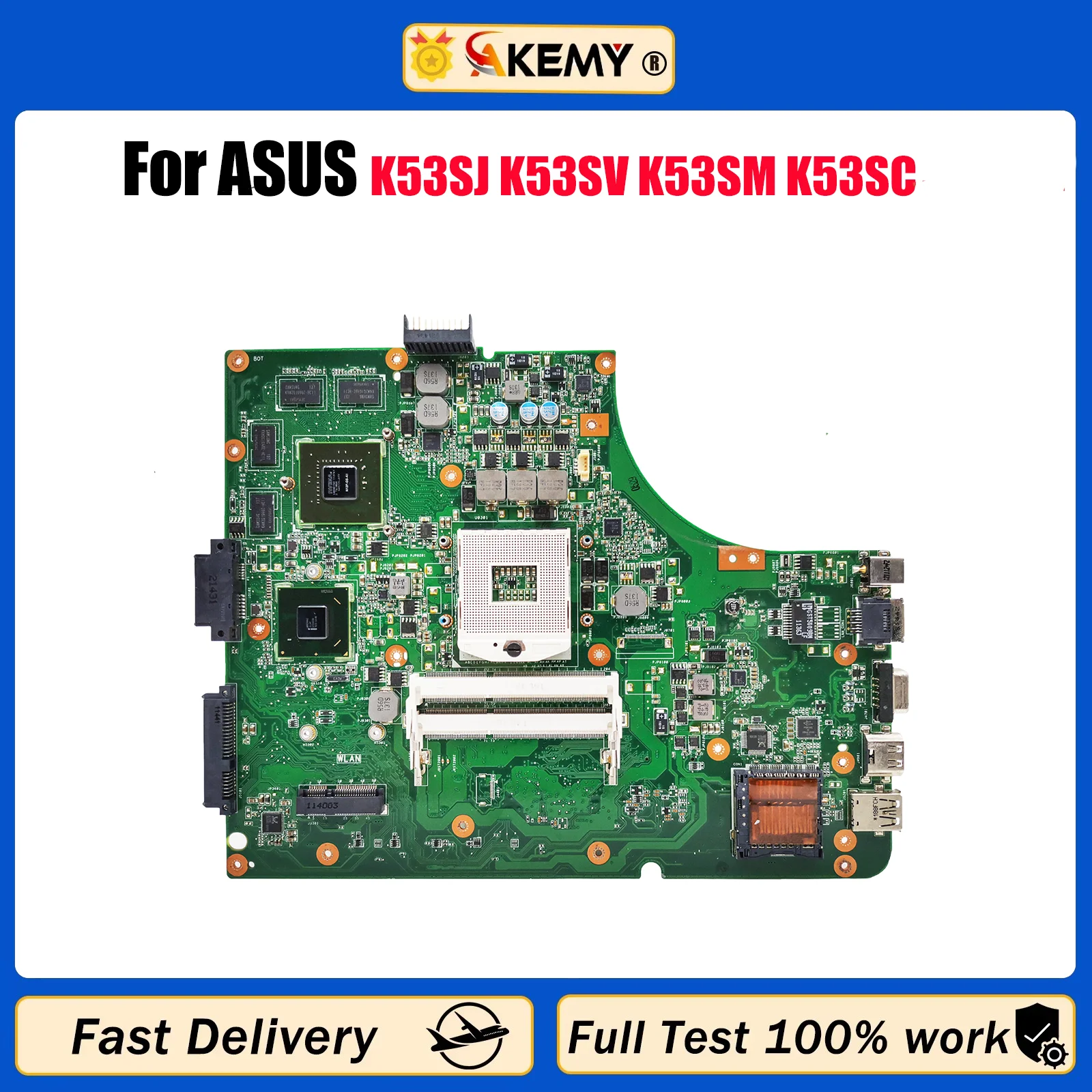 

K53SV Материнская плата для ноутбука ASUS K53S K53SJ K53SV K53SD K53SM K53SK K53SC Материнская плата для ноутбука 100% тестирование ОК быстрая доставка stk
