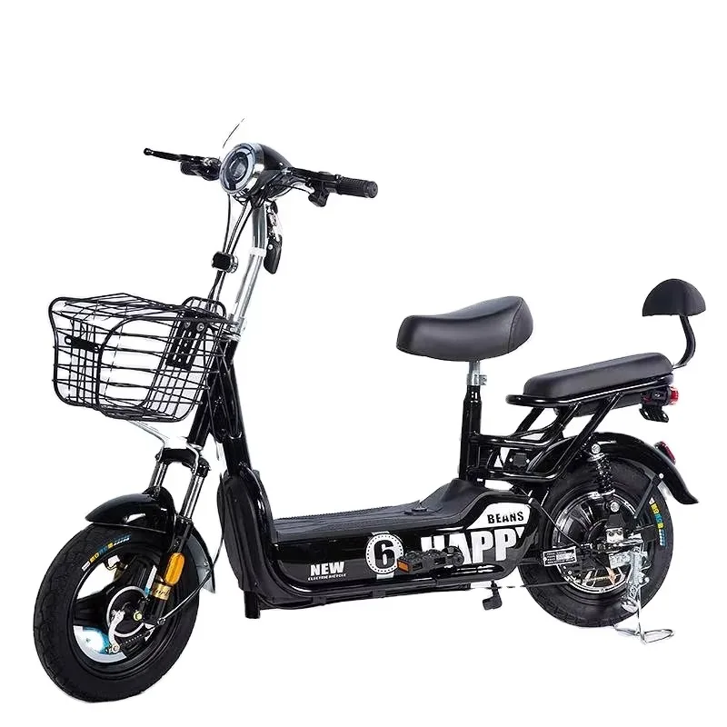 

2025 New Style 48V 12AH Electric Bike With Central And Rear Hub Motor 350W Power Steel Frame Cost-effective Electric Bicycle For