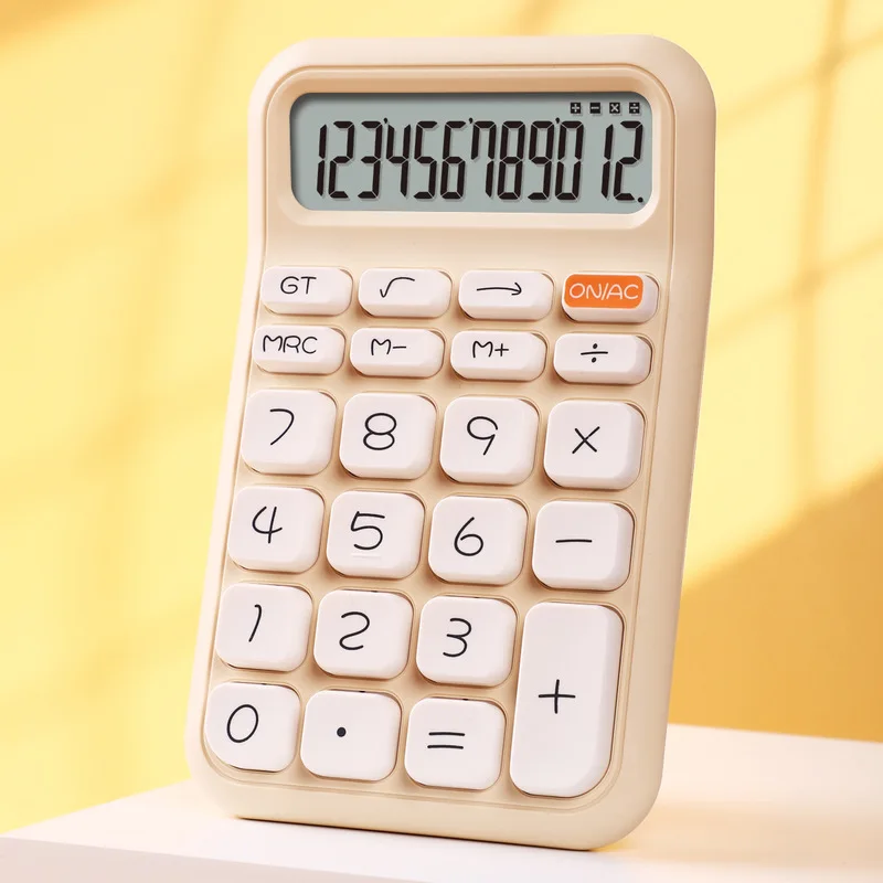 Portable Calculator New Simple Solid Color Mechanical Keyboard Computer Students Cute High-value Electronic Calculator