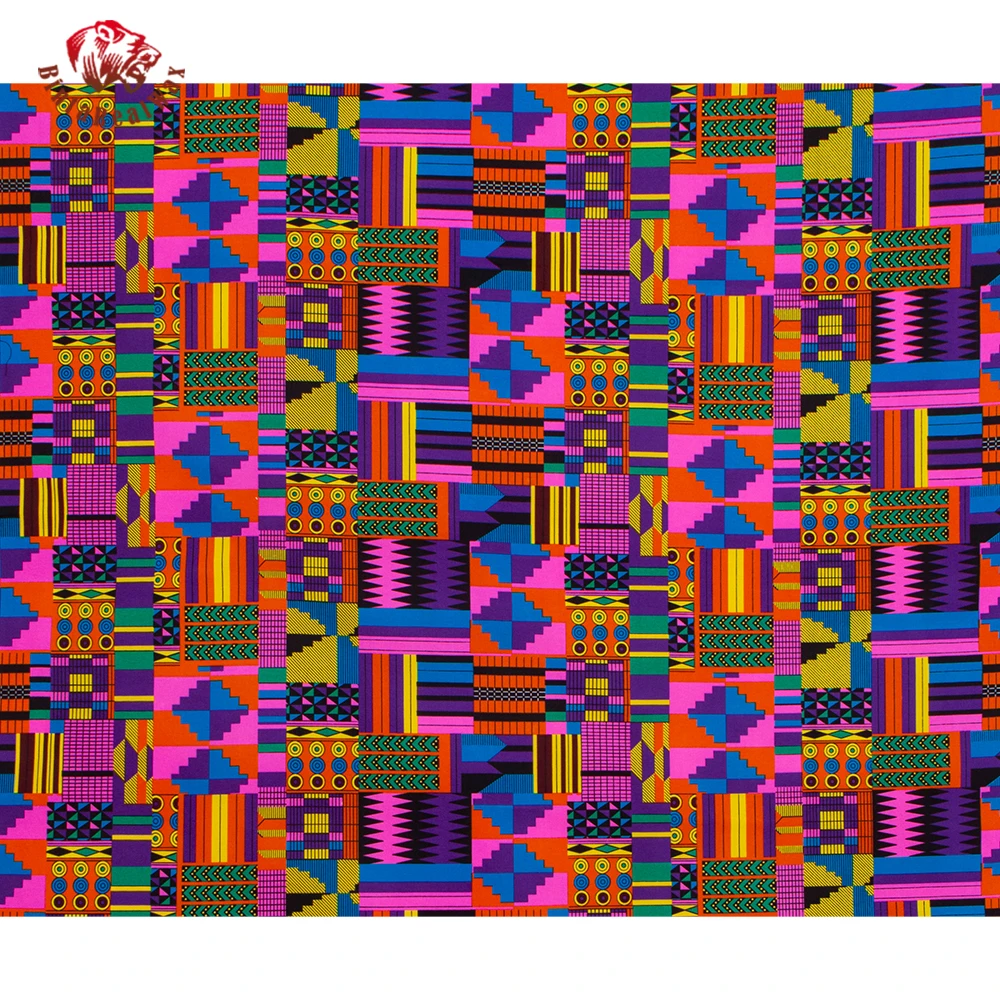 African Print Polyester Fabric Real Wax Classic Style Tissu Party Dress Sewing Material By Yard Warps Patchwork DIY FP6518