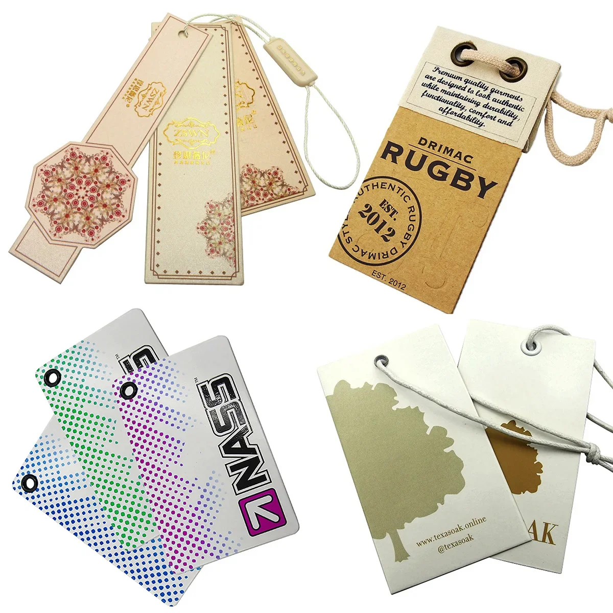 Design high-grade clothing tags, make printed paper cards as needed, and customize tags