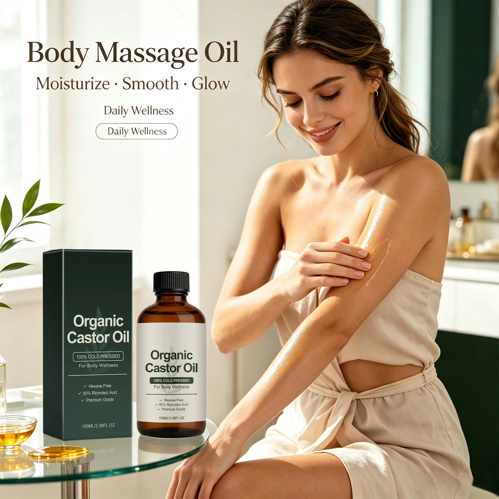 Body Massage Oil Moisturizing Nourishing Skin Brighten Complexion Reduce Dry Lines Smooth Skin Improve Skin Texture All Body Use
