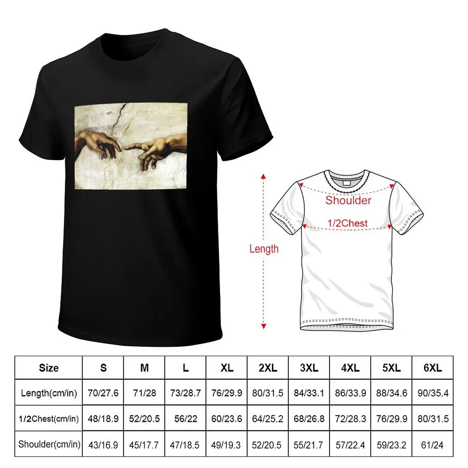 The Creation of Adam T-Shirt summer clothes boys whites mens graphic t-shirts big and tall