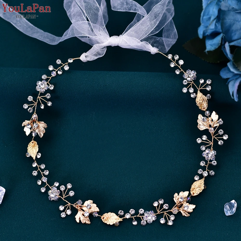 

YouLaPan SH122 Golden Rhinestone Belts for Women Diamond Waist Dress Belt Ivory Bridal Belt with Sash Jeweled Belt Sash