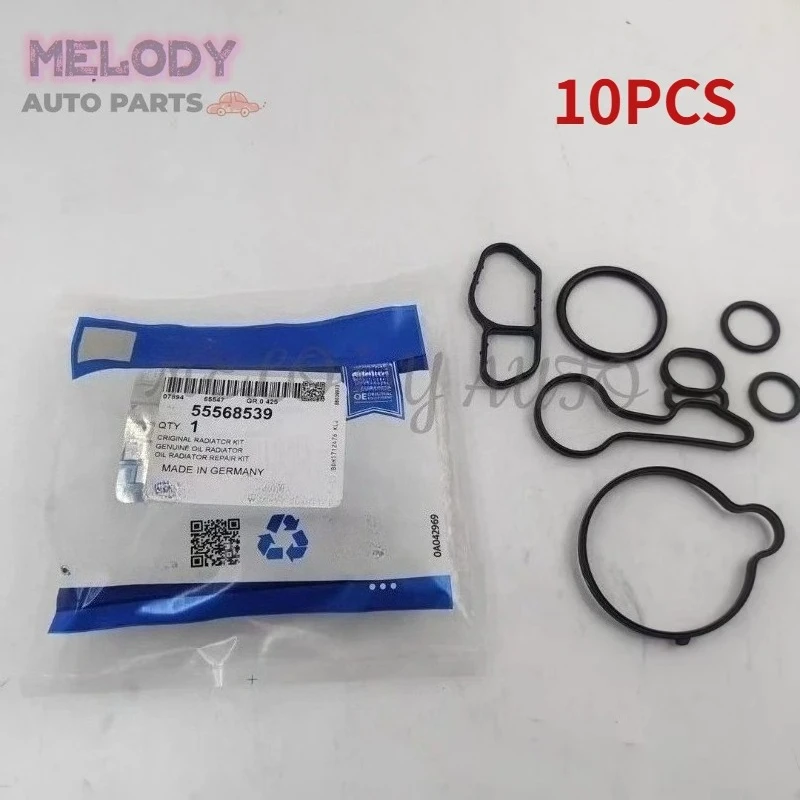 

10 Sets 55568539 55566784 Engine Oil Cooler Seal Gasket Kit 6PCS/Set For Chevrolet Cruze 2011-2015 Sonic 2012-2020