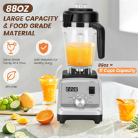 Blitzhome 1000W Heavy Duty Commercial Grade Timer Blender Mixer Juicer Fruit Food Processor Ice Smoothies 1.75L Jar BPA Free