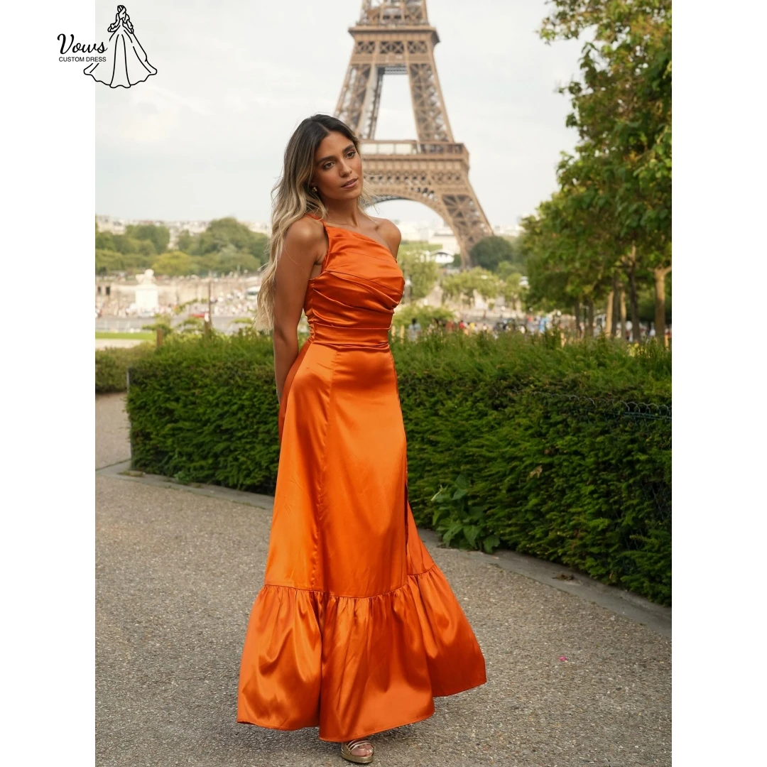 Vows Robes 드 칵테일 이브닝 드레스 여성 라인 싱글 숄더 슬리브 맞춤 제작 파티 드레스 우아한 파티 드레스 2025