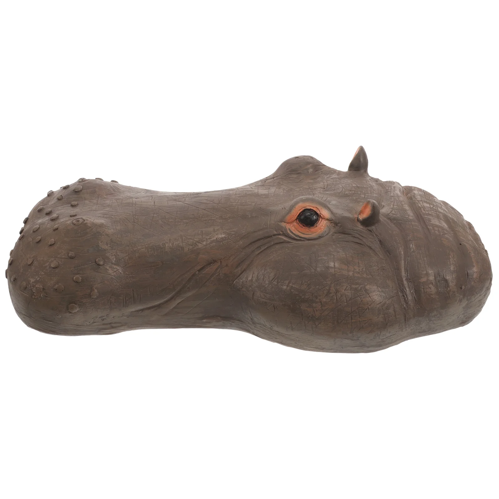 

Simulated Hippo Statue Resin Decoration Figurine Floating Pond Pond Hippo Head Decor Garden Lawn Ornament Animal Sculpture