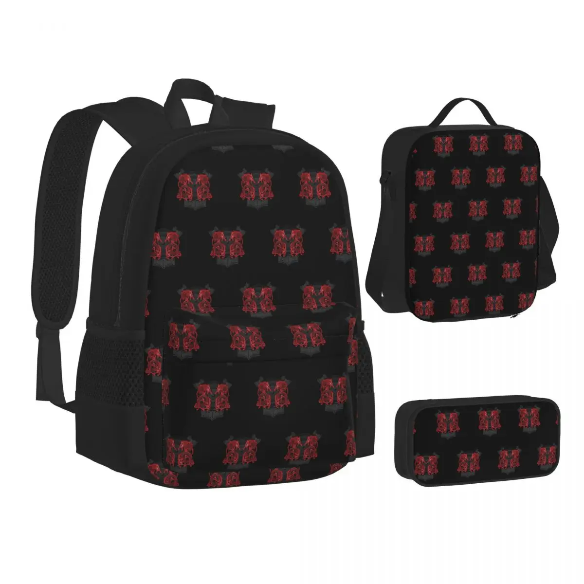 Mochilas Viking Loki Son Fenrir, mochila para estudiantes, mochilas escolares, mochila para niños, bolsa para el almuerzo, bolsa para bolígrafos, juego de tres piezas