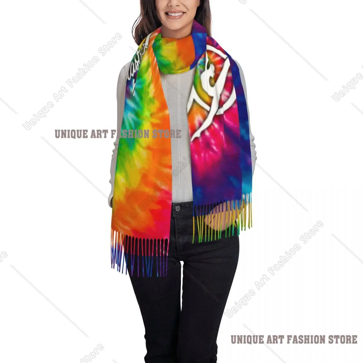 Personalized Print Dance Rhythmic Gymnastics Scarf Women Men Winter Fall Warm Scarves Shawl Wrap